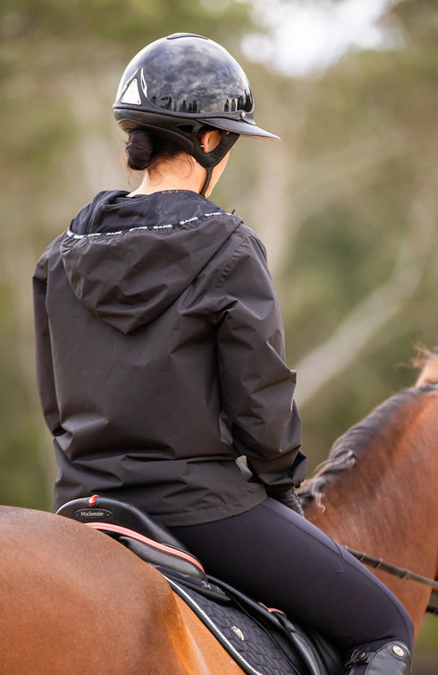 BARE Unisex Kali Lightweight Waterproof Short Jacket (Mesh Lined) - Black